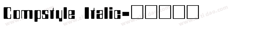 Compstyle Italic字体转换